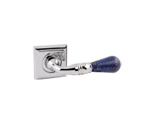 Door handles on rosette Urbe Precious Lapislazuli