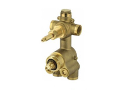 In wall thermostatic system valve with 2 ways diverter