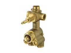 In wall thermostatic system valve with 3 ways diverter