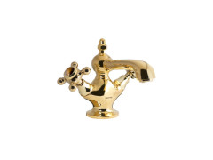 One hole basin mixer with tiger eye stone
