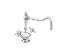 One hole sink mixer with porcelain