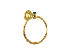 Towel ring 165mm with malachite stone