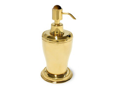 Soap dispenser with tiger eye stone and pearls decoration