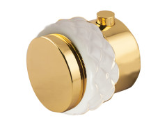 Thermostatic knob kit with Coquette white porcelain