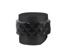 Monolever handle kit for shower system with black porcelain