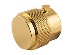 Thermostatic knob kit with Soho decorated brass ring