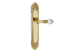 Door handle on plate with Swarovski crystal 53x300mm