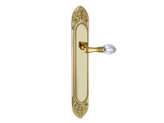 Door handle on plate with Swarovski crystal 60x400mm