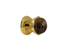 Door knob handles set on roses with tiger eye stone