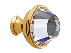 Cabinet knob diameter 34mm with Swarovski crystal