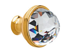 Cabinet knob diameter 34mm with Swarovski crystal