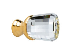 Cabinet knob diameter 20mm with Swarovski crystal