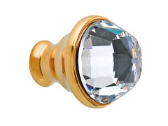Cabinet knob diameter 23mm with Swarovski crystal