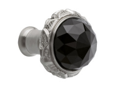 Cabinet knob diameter 27mm with Swarovski black crystal