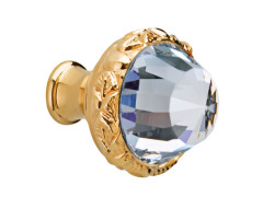 Cabinet knob diameter 37mm with Swarovski crystal