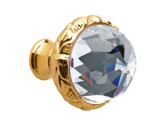 Cabinet knob diameter 37mm with Swarovski crystal