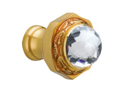 Cabinet knob diameter 32mm with Swarovski crystal