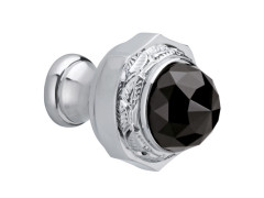 Cabinet knob diameter 32mm with Swarovski black crystal