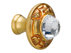 Cabinet knob diameter 38mm with Swarovski crystal