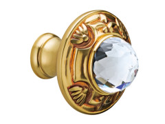 Cabinet knob diameter 38mm with Swarovski crystal