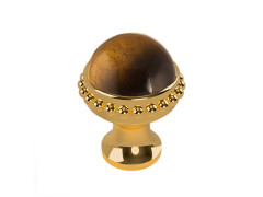 Cabinet knob diameter 26mm with tiger's eye