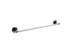 Towel rail 600mm with black porcelain twisted
