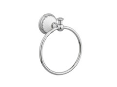 Towel ring 165mm with porcelain twisted