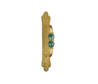 Door pull handle on plate Treasure Precious Malachite