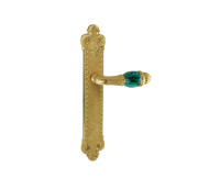 Door handles on plate Treasure Precious Malachite