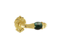 Door handle on rosette Treasure Precious Malachite