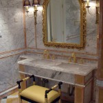 Luxury bathroom fittings 24k gold plated with Swarovski crystal made by Bronces Mestre