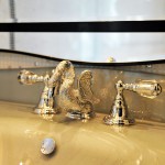 Luxury classical bathroom fittings with Swarovski crystal made by Bronces Mestre