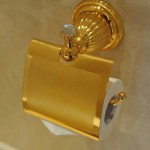 Luxury bathroom fittings 24k gold plated with Swarovski crystal made in Spain by Bronces Mestre
