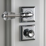 Elegant door handle with swarovski crystal by bronces mestre