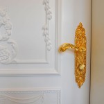 Decorative classical door hardware 24kgold plated made by Bronces Mestre